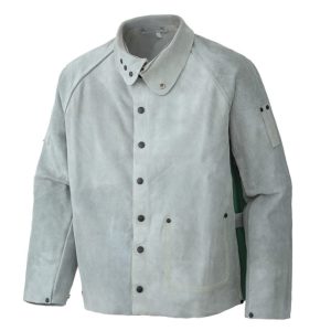 Welding Jacket made of Gray Color Cow Split Leather